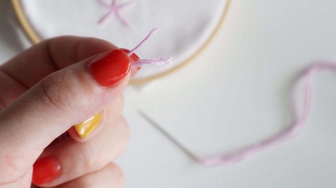12本取りの刺繍糸のやり方